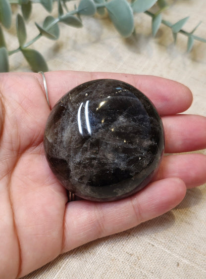 Pierre de paume en Quartz fumé