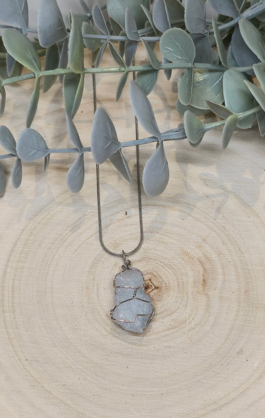 Collier Aigue-marine brute (Aquamarine)