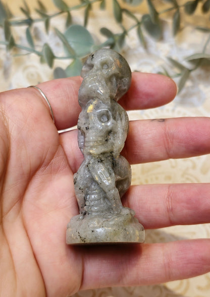 Crâne Labradorite - Rien dit, rien entendu, rien vu