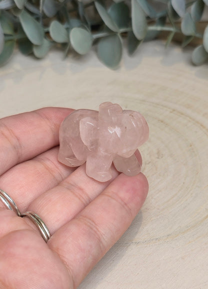 Éléphant Quartz rose