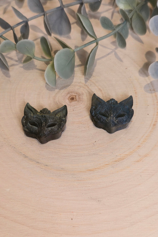Masque de Renard en Labradorite