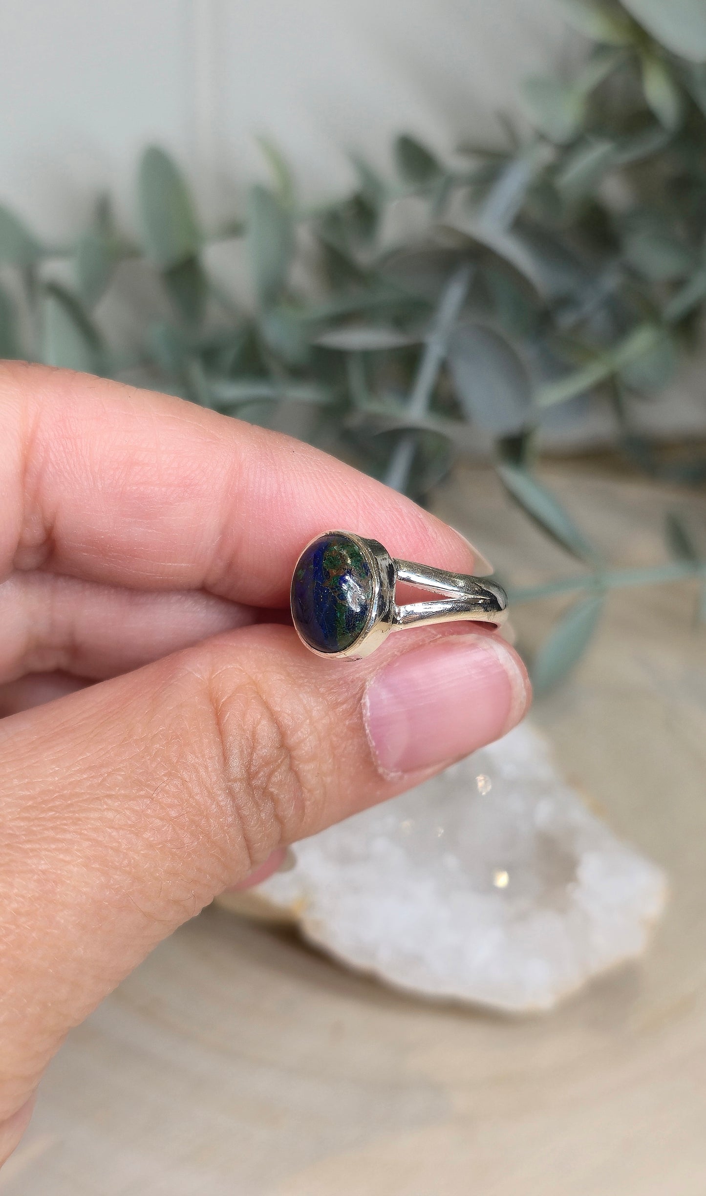 Bague Azurite-Malachite