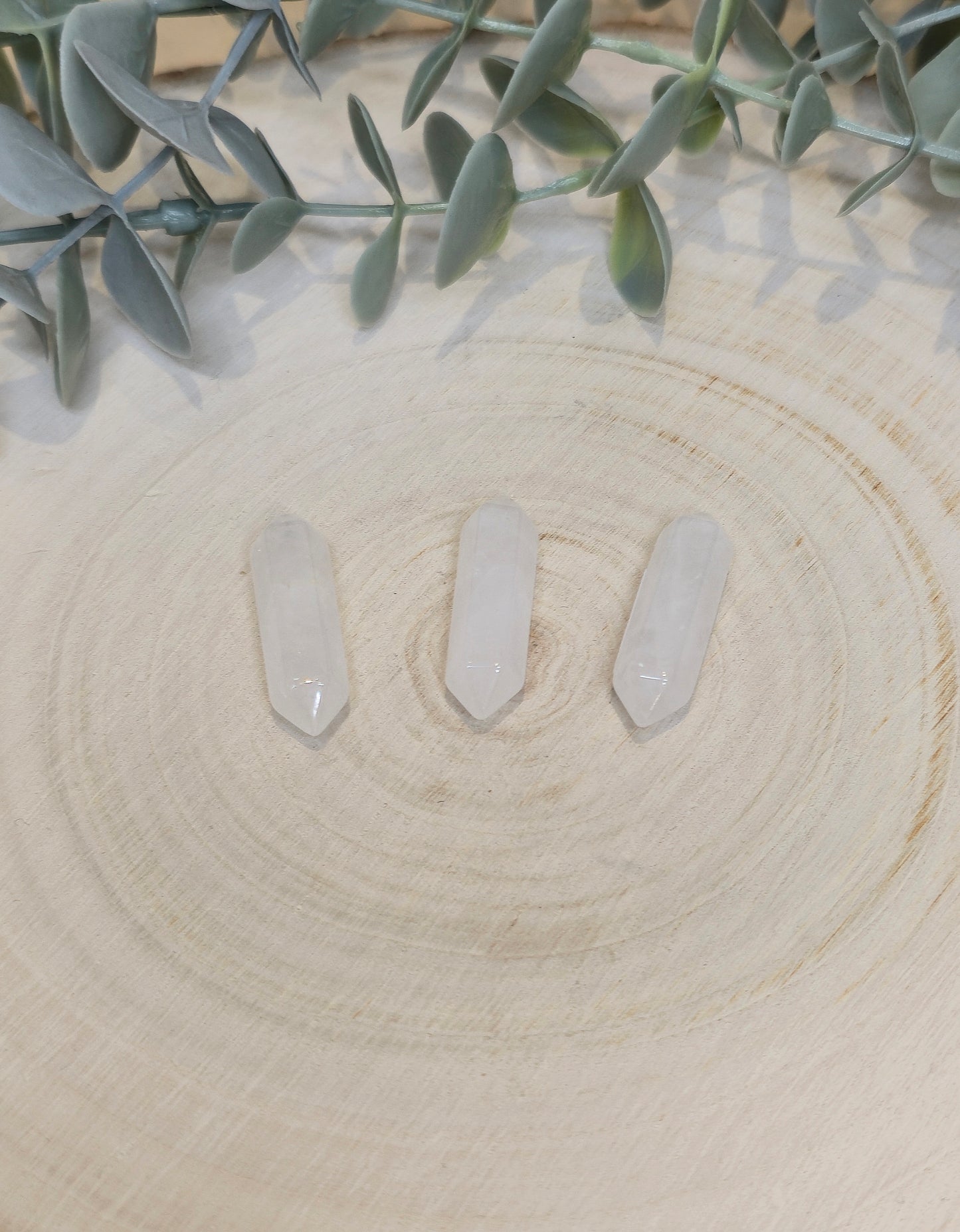 Mini Double Pointe en Quartz clair
