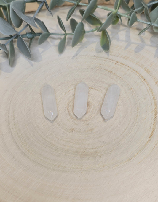 Mini Double Pointe en Quartz clair