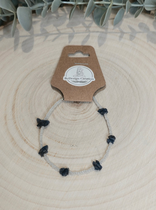 Bracelet avec pierres - Iolite chips