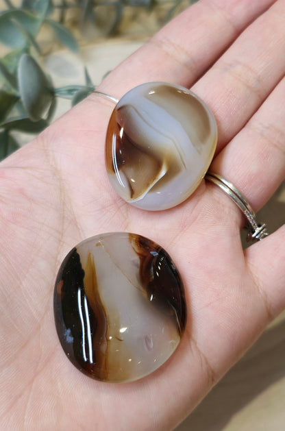Pierre de paume mince Agate
