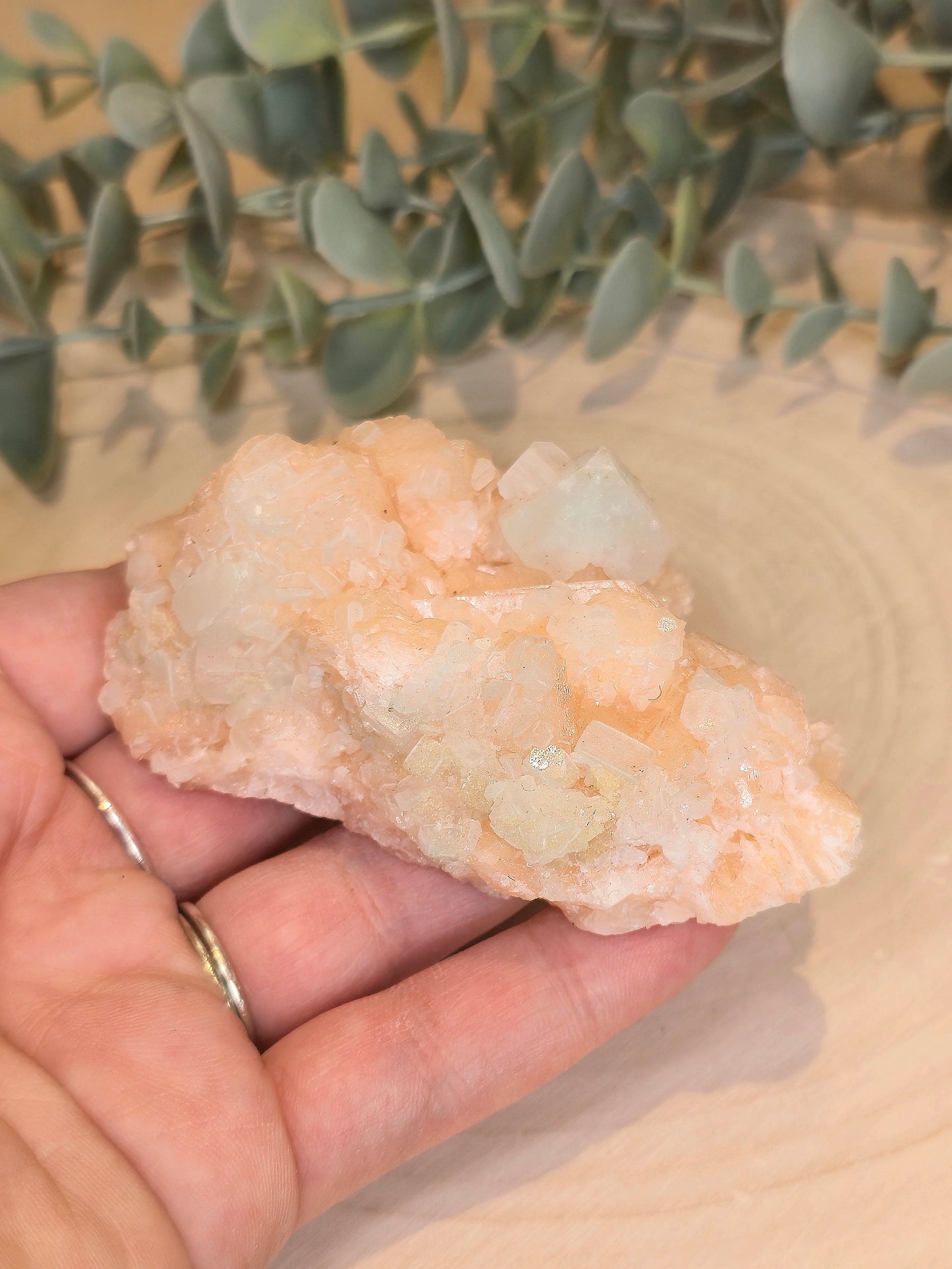 Apophyllite/Stilbite brute d’Inde