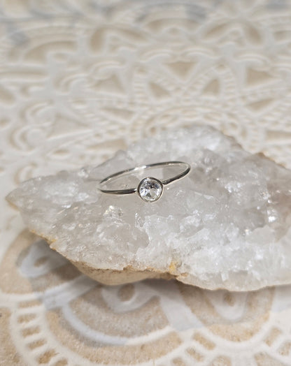 Bague Topaze blanche