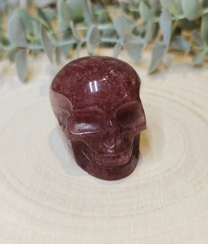 Crâne Quartz Fraise