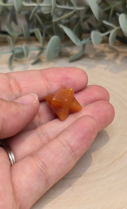 Étoile Merkaba Aventurine rouge