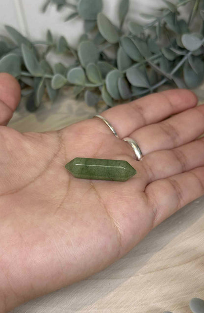 Mini Double Pointe en Aventurine verte