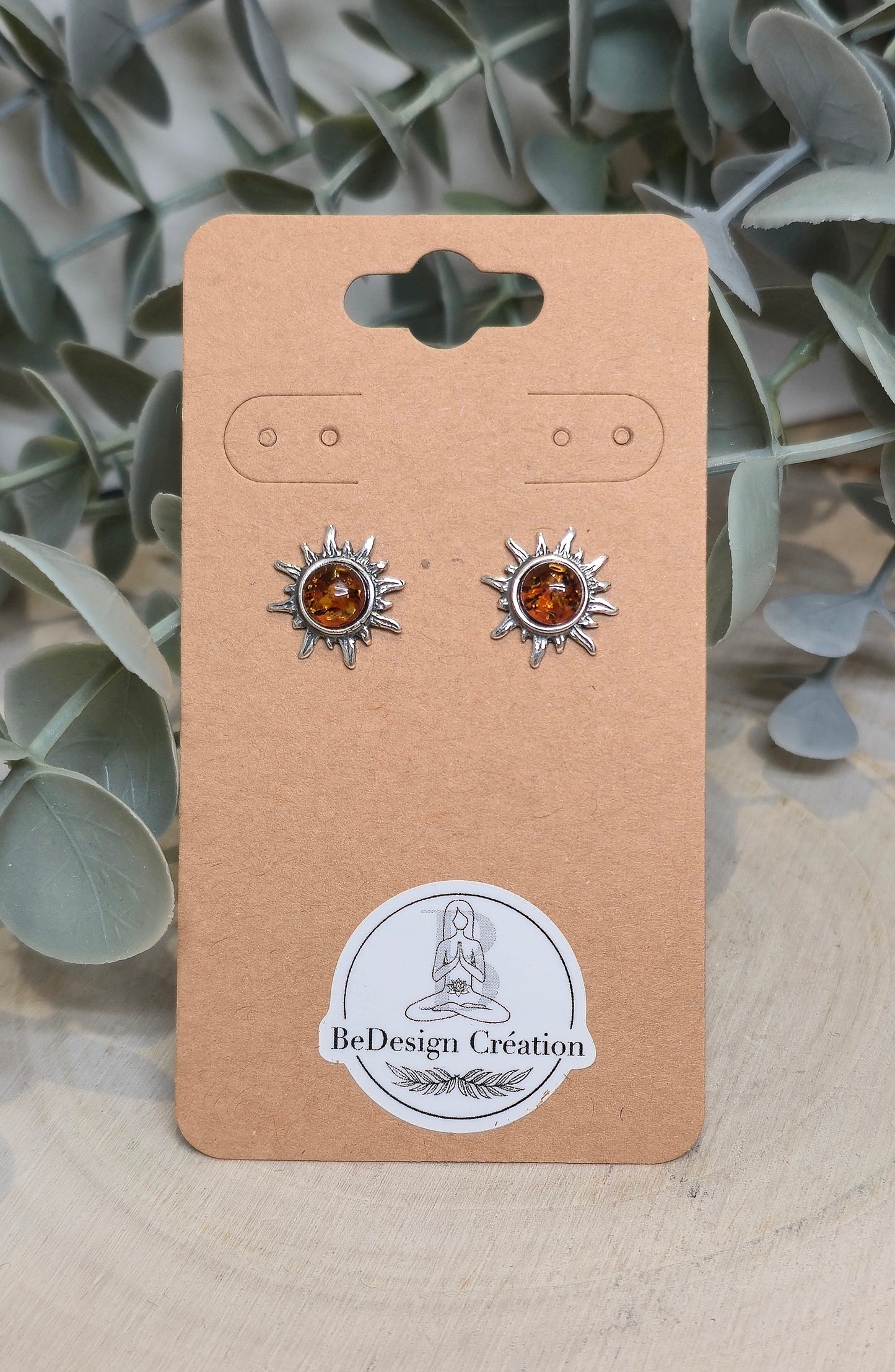 Boucles d’oreilles Soleil Ambre Baltique