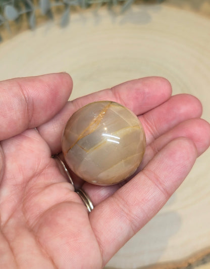 Sphère Pierre de lune pêche