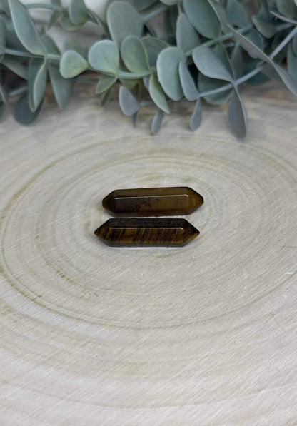 Mini Double Pointe en Oeil de tigre