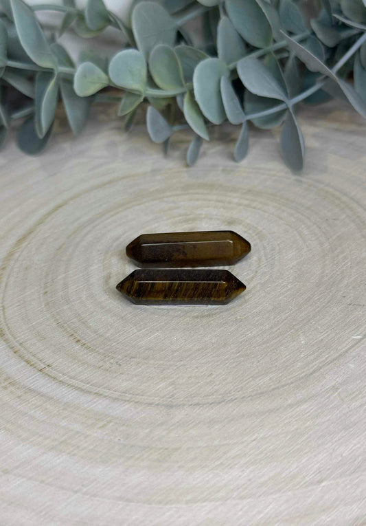 Mini Double Pointe en Oeil de tigre