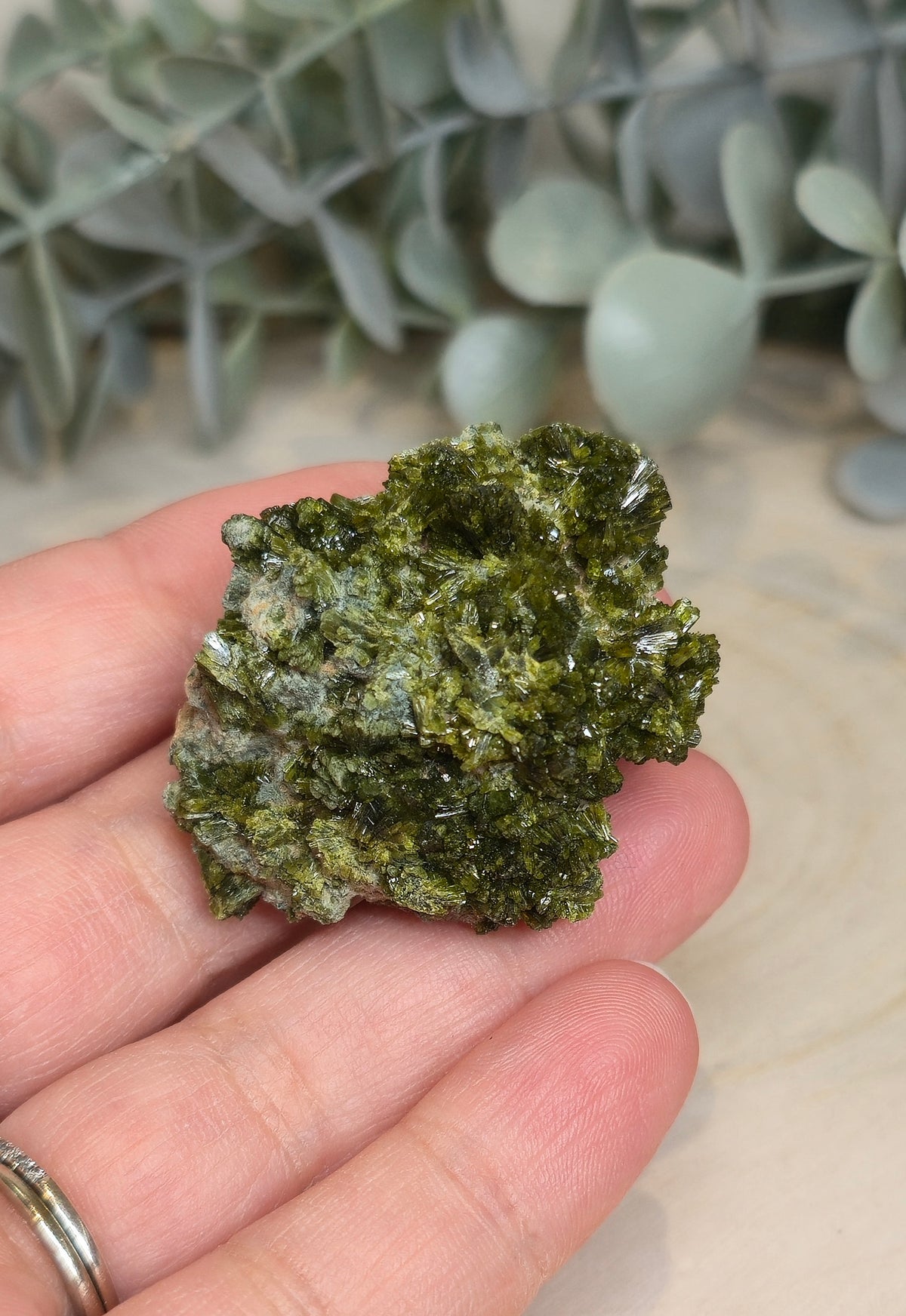 Épidote, Quartz et Byssolite brute
