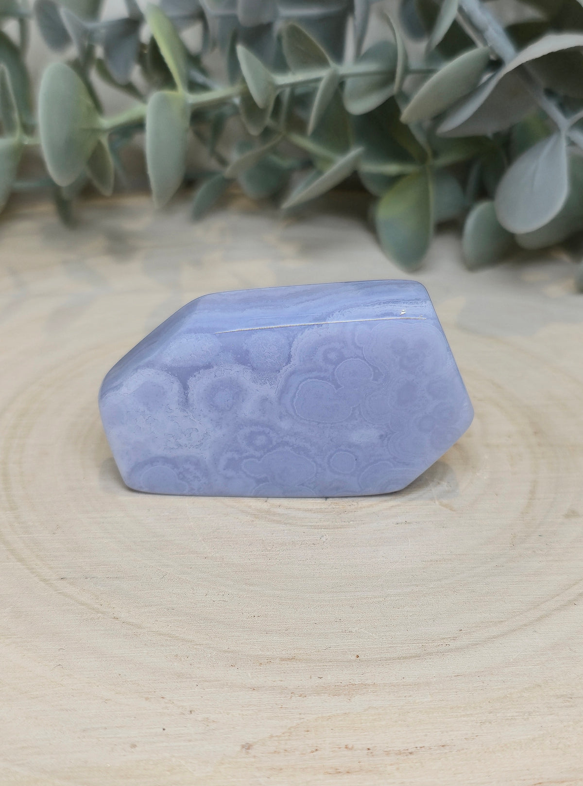 Tranche d’Agate dentelle bleue