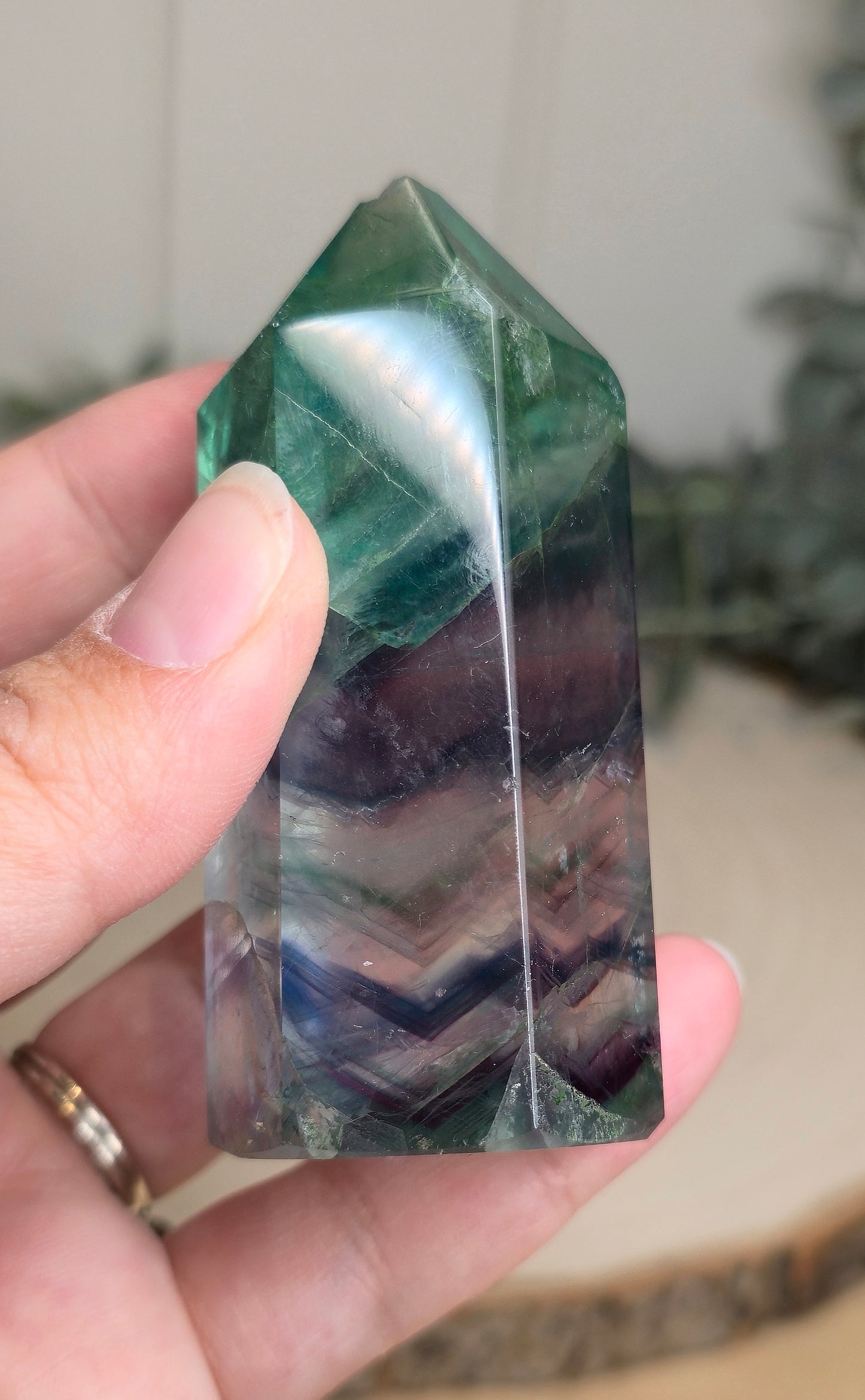Pointe en Fluorite *pointe cassée*