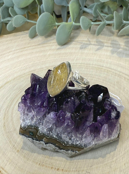 Bague Quartz rutilé