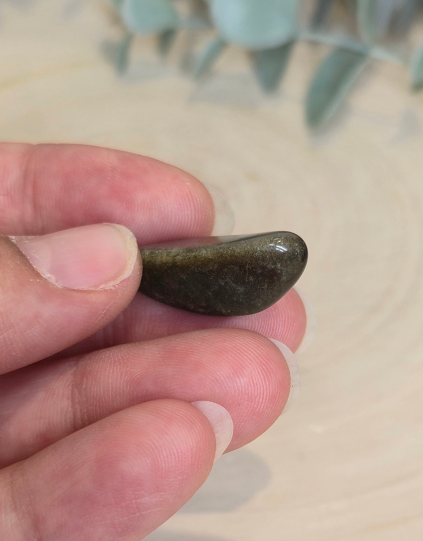 Obsidienne dorée barattée
