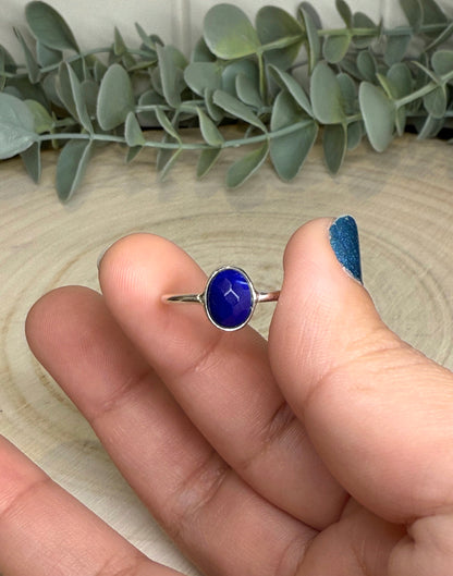 Bague ovale Lapis Lazuli