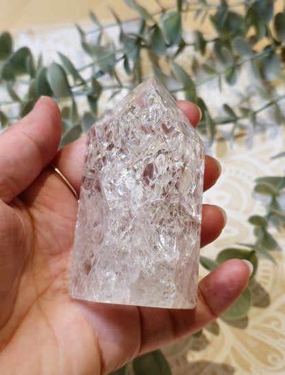 Pointe en Quartz clair craquelé