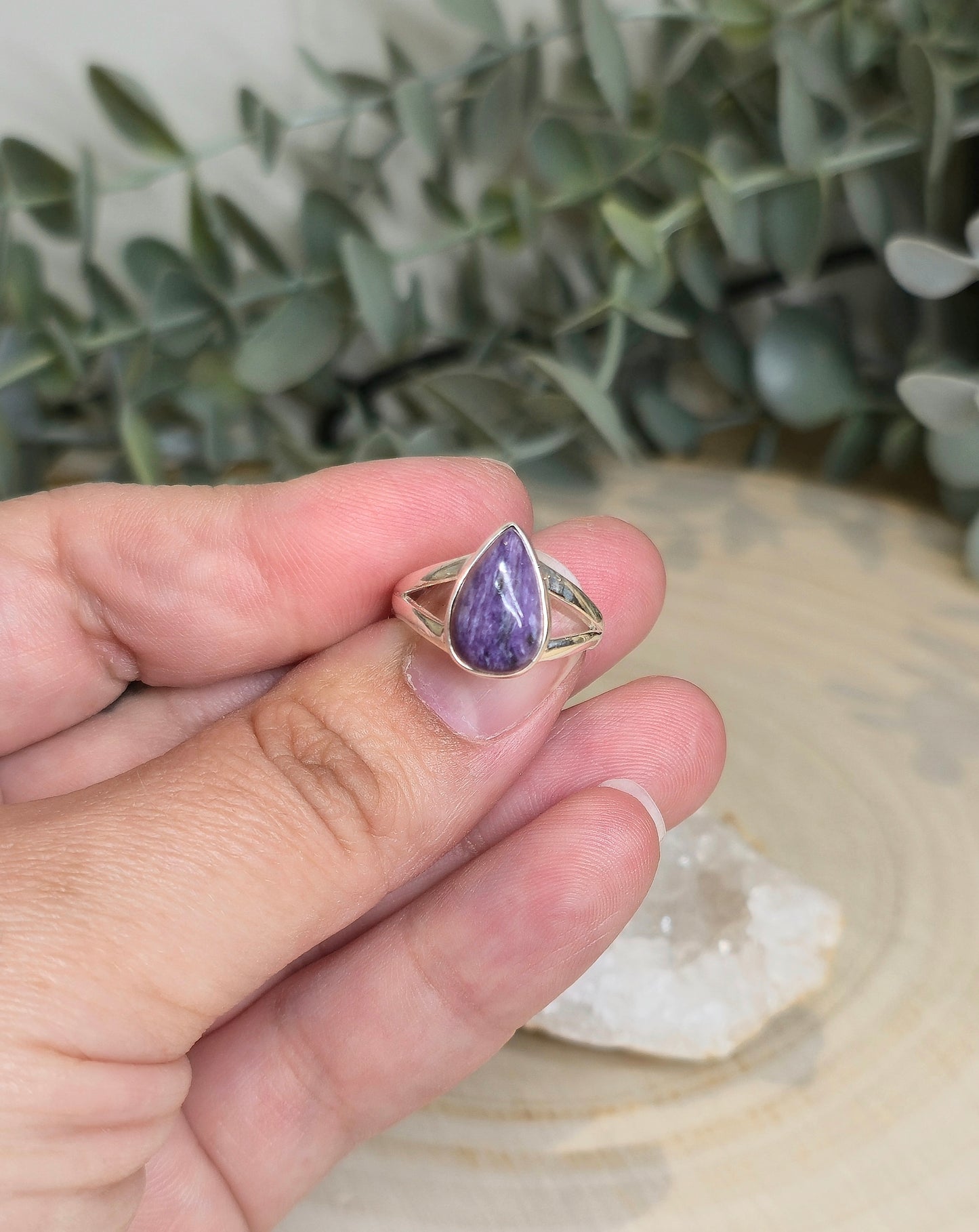 Bague Charoïte