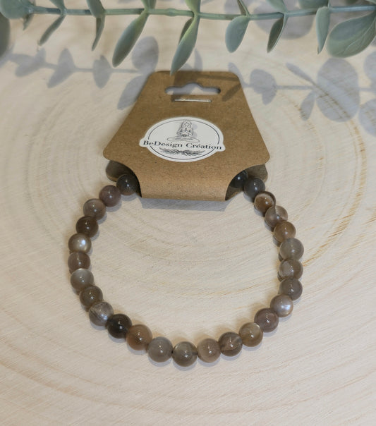 Bracelet Pierre de lune Grise 6mm