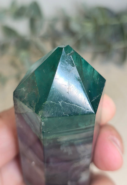 Pointe en Fluorite *pointe cassée*