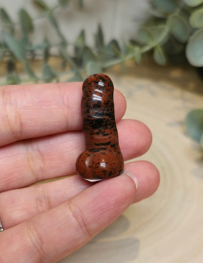 Pénis en Obsidienne acajou