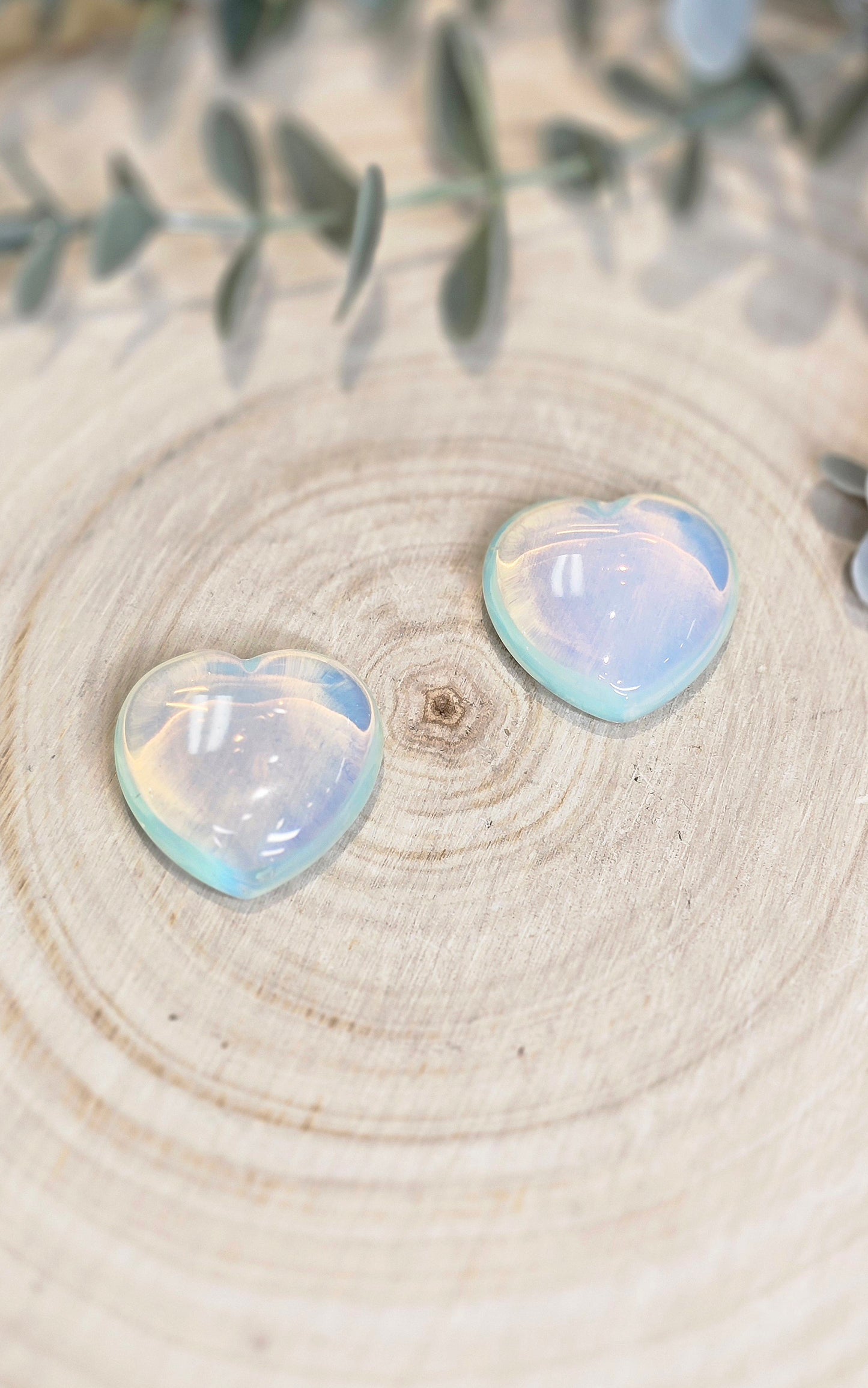 Coeur en Opalite (manmade)