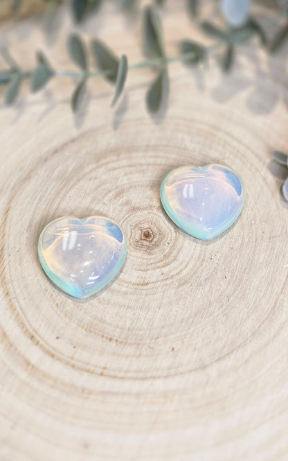 Coeur en Opalite (manmade)