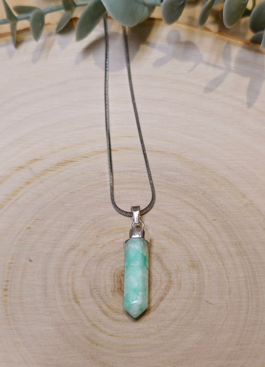 Collier Pointe Chrysoprase