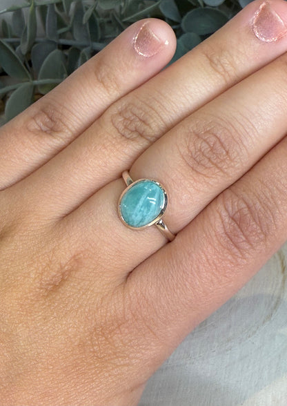 Bague Amazonite ovale
