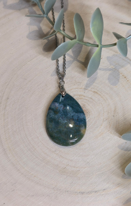 Collier en Jaspe Fantaisie goutte