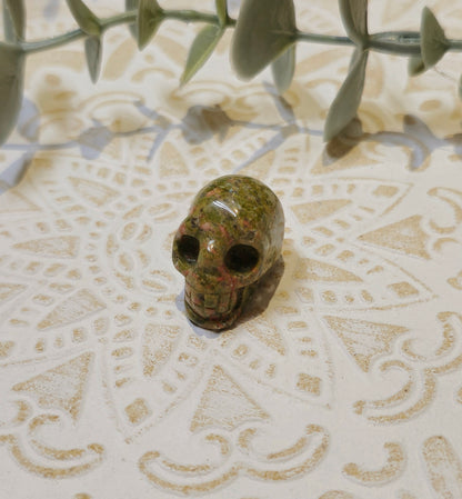 Mini Crâne en Unakite