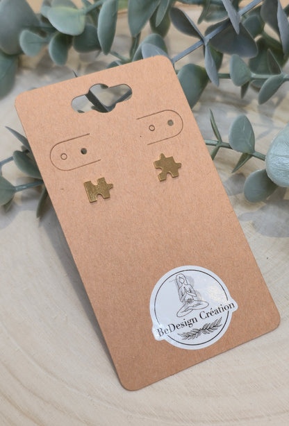 Boucles d’oreilles Casse-tête gold