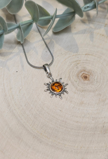 Collier Soleil Ambre baltique