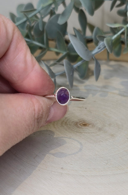 Bague ovale Améthyste