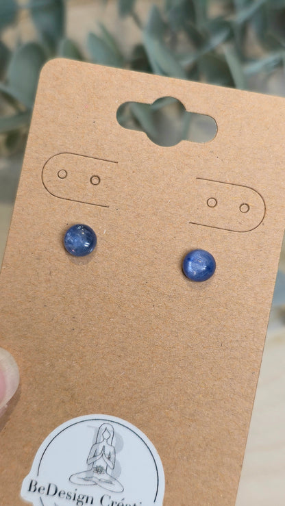 Boucles d’oreilles Kyanite bleue