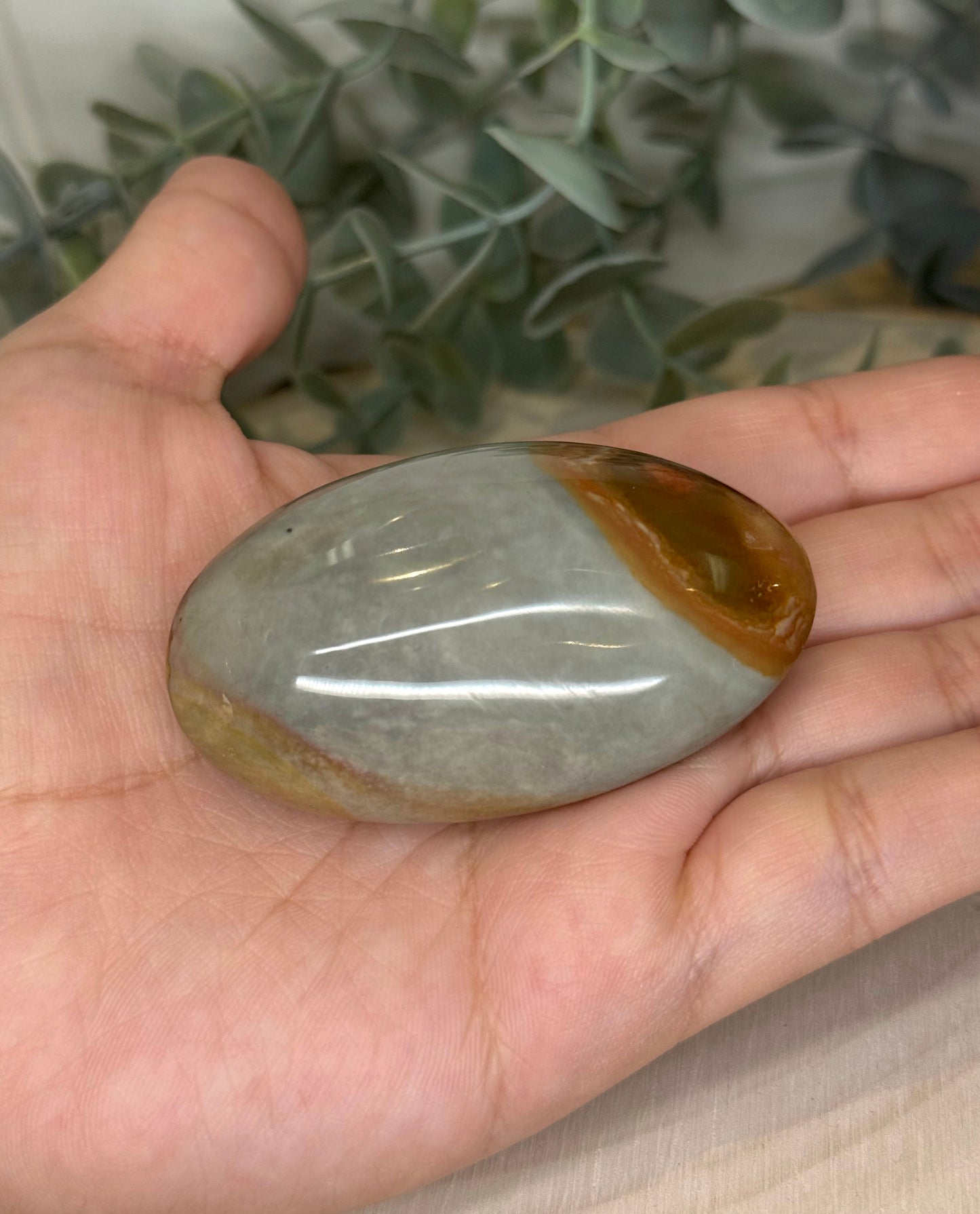 Pierre de paume en Jaspe Polychrome