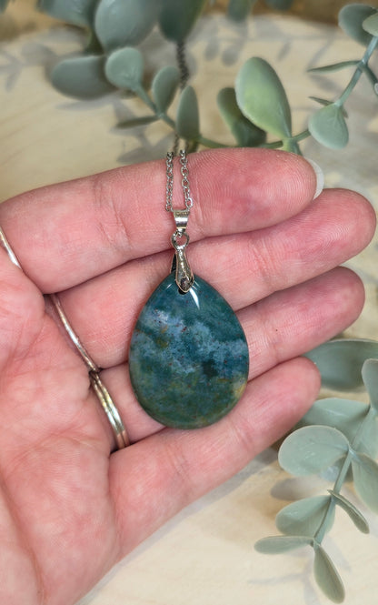Collier en Jaspe Fantaisie goutte