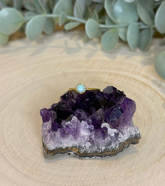 Bague Larimar gold