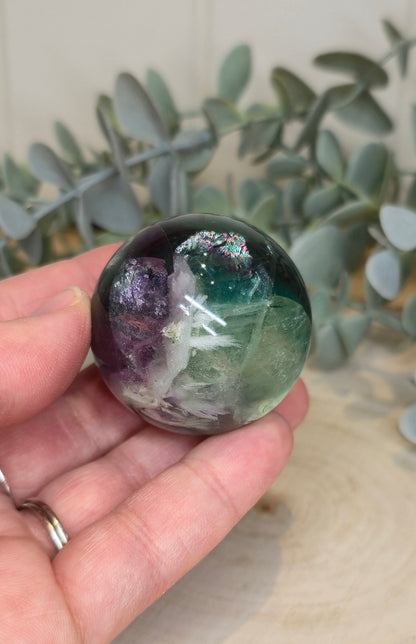 Sphère Feather Fluorite