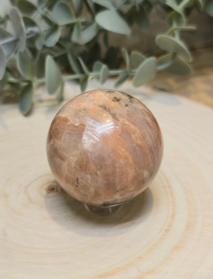 Sphère Pierre de lune pêche