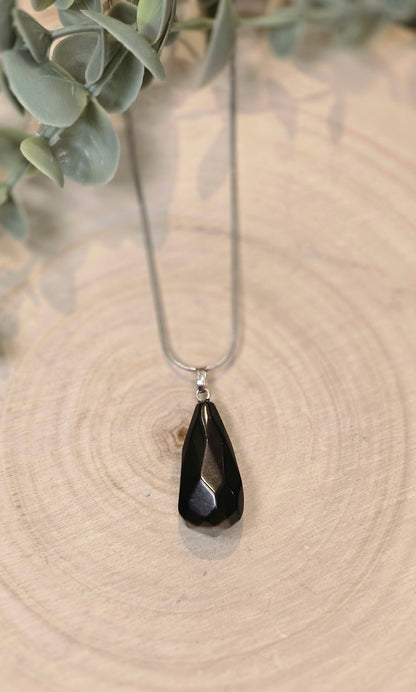 Collier Shungite facettée