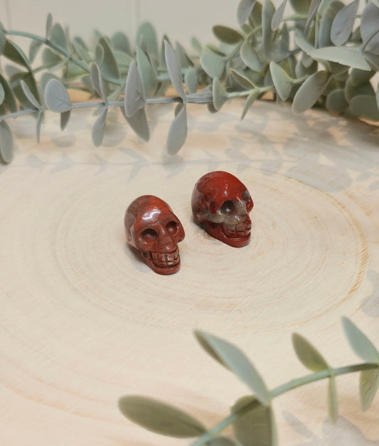 Mini Crâne en Jaspe rouge