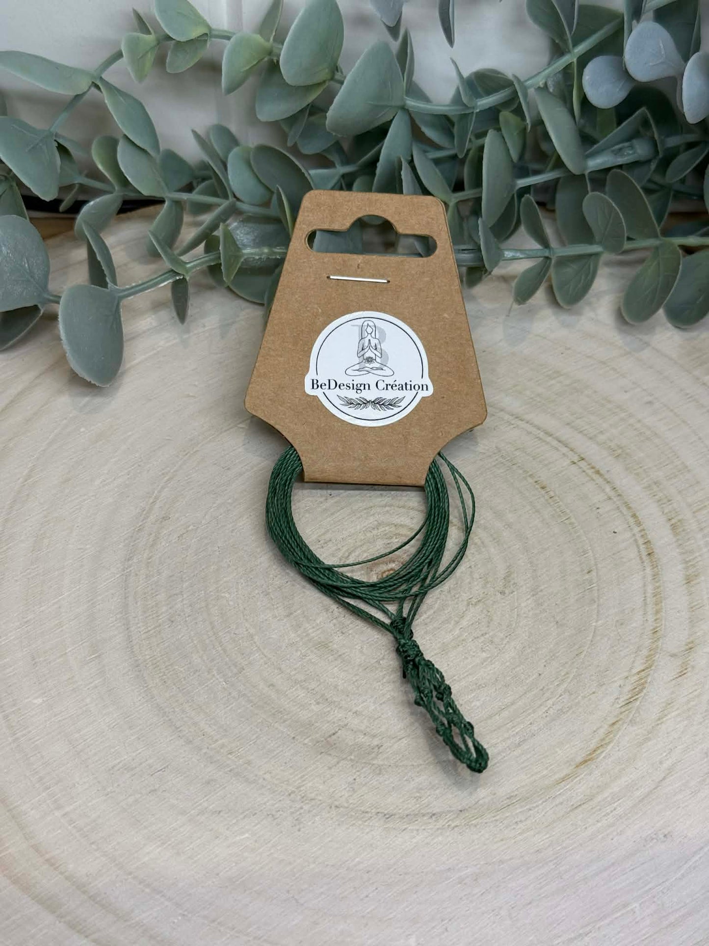 Collier porte-pierre en macramé BeDesign Création