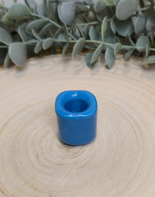 Porte-bougie d’intension bleu pâle