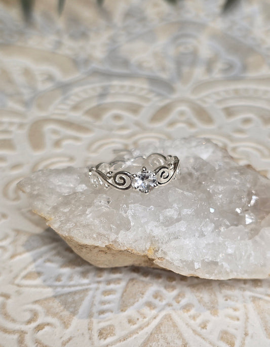 Bague Topaze blanche